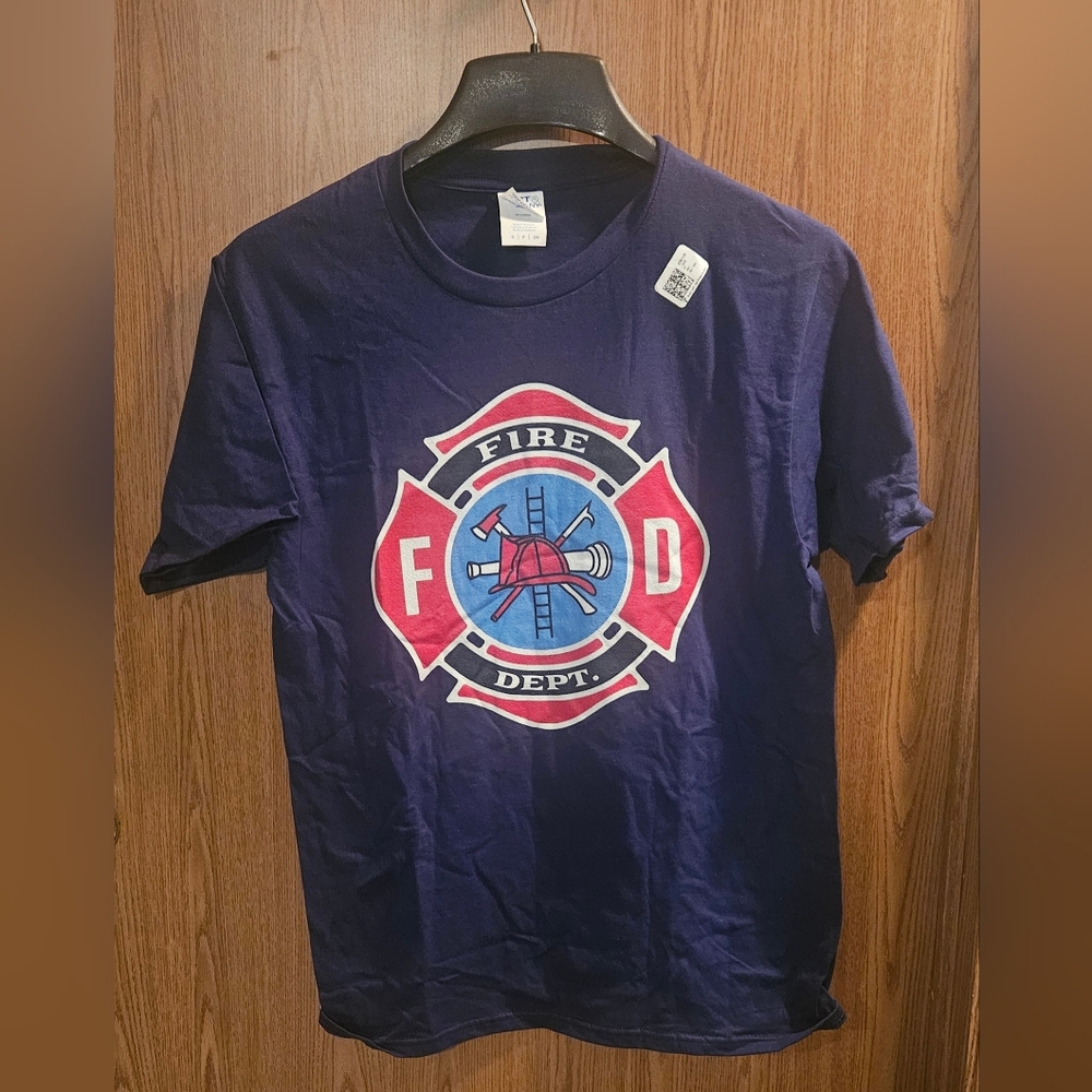 Navy Fire Dept Graphic T-Shirt